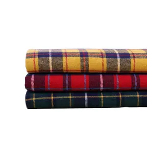 Tissu à carreaux en coton teint, 1 pièce, design tendance, étoffe madras, tartan, en stock