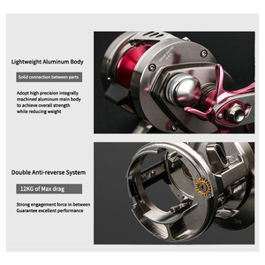 Carrete de Pesca RANMI <span class=keywords><strong>BERING</strong></span> SP200 para Mano Derecha, Ligero, para Pesca con Señuelos, Metal, para Pesca en Mar y Río, con Arrastre Máximo de 12 kg y 10+1 Rodamientos - Product Image 6