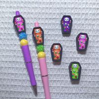 Molde de silicona 3D para ataúd de fantasma de Halloween, fabricado en China, directo de fábrica, en stock, paquete individual, para abalorios focales DIY