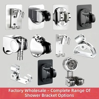 Support de Douche Moderne Minimaliste en Aluminium Spatial, Ventouse Réglable Sans Perçage, Rotation à 360°, Surface Anodisée, Sortie d'Eau Hybride