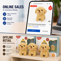 Jouet en peluche OEM pour chien Golden Retriever, robot intelligent compagnon pour enfants, machine d'éveil éducatif, cadeau