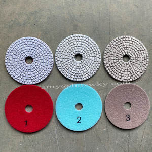 <span class=keywords><strong>Polisseuse</strong></span> flexible humide de 100mm de diamètre avec outil de meulage de pierre à main OEM personnalisable en 3 ou 7 étapes avec tampons de polissage - Product Image 6