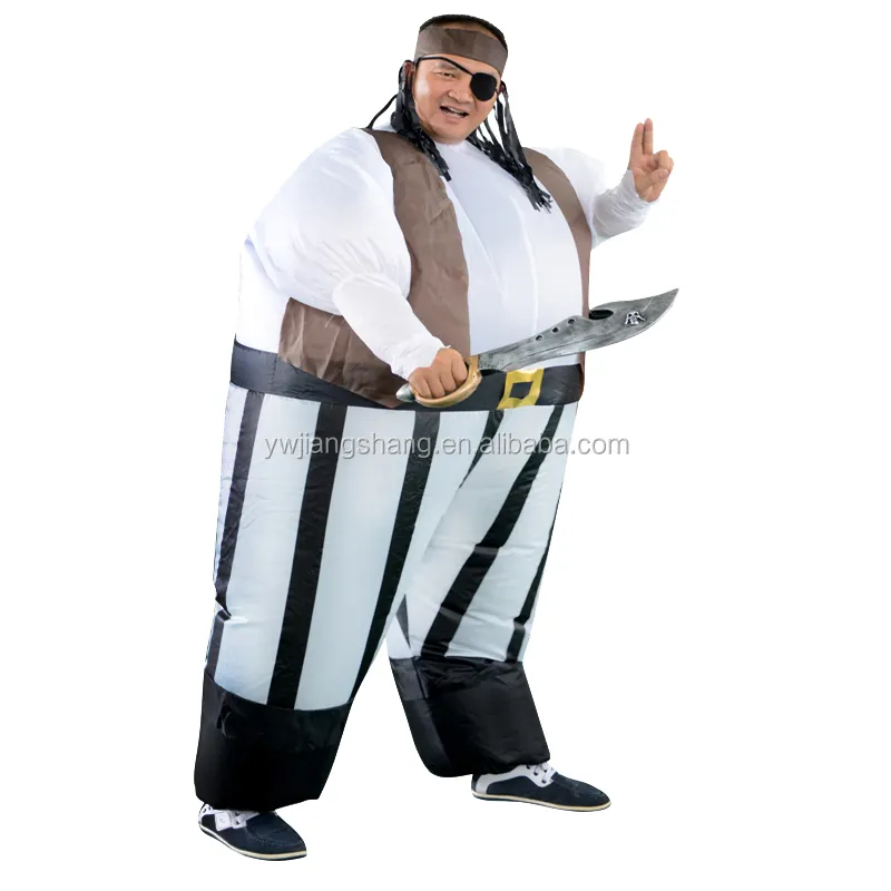 Factory Directly Inflatable Christmas Costumes One Eyed Pirate Holding Large Knife Inflatable Suit Halloween for Adults Unisex
