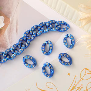 19*14 أو الماس مطلي بالكهرباء سلسلة مشبك سلاسل الذهب الاكريليك وصلات الزخرفية البلاستيك ABS موصلات بالجملة - Product Image 5