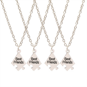 <strong>4</strong>/5/6/7/8 Pcs <strong>Best</strong> <strong>Friends</strong> Splicing Pendant <strong>Necklace</strong> <strong>for</strong> Men Women Friendship <strong>Necklace</strong> Alloy Pendant Friendship Jewelry - Product Image 5