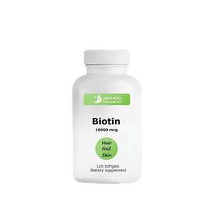120 cápsulas blandas para adultos de suplemento de biotina que contiene <span class=keywords><strong>1000</strong></span> miligramos de biotina apoya el cuidado de la piel de las uñas del cabello - Product Image 1