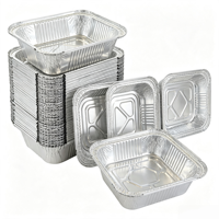 Barquette carrée jetable en aluminium de qualité professionnelle pour la restauration hôtelière