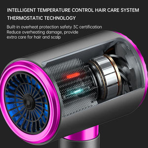 Sèche-cheveux professionnel haute puissance et haute vitesse pour salon et hôtel, avec buse concentratrice, moteur sans balais, 2400W - Product Image 5