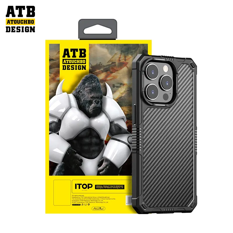 ATB Carbon Fiber Soft Tpu Factory Wholesale Mobile Cover Cases For Iphone 11 12 13 14 15 Ultra Plus Pro Max Phone Case