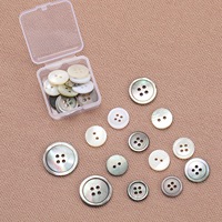 Kancing Kerang Alami Mewah Berkualitas Tinggi Desain Bulat 4 Lubang dengan Dekorasi Enamel dan Lapisan untuk Kemeja
