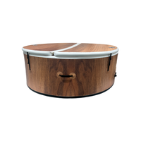 Aufblasbarer Spa-Pool mit runder Form im Freien Holz design Tragbarer Whirlpool Aufblasbares Spa