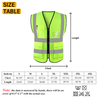 Gilet de sécurité haute visibilité avec poches et fermeture éclair, conforme aux normes ANSI/ISEA