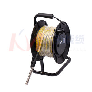 Jauge de niveau d'eau à grand diamètre en PE, étanche IP68, avec roues, <span class=keywords><strong>règle</strong></span> en acier de 500 m, précision de 0,1 %, <span class=keywords><strong>alarme</strong></span> sonore et lumineuse, batterie 9V, pour puits profond - Product Image 2