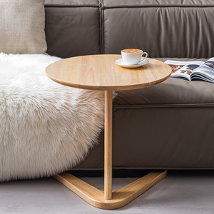 Modern <b>Round</b> Solid Wood Coffee <b>Table</b> For Living Room <b>Small</b> Apartment <b>Side</b> <b>Table</b> - Product Image 3