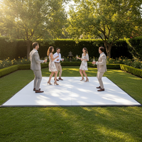 Tailles personnalisées Carreaux de sol de mariage blancs Carrelages de piste de danse de mariage portables à emboîtement