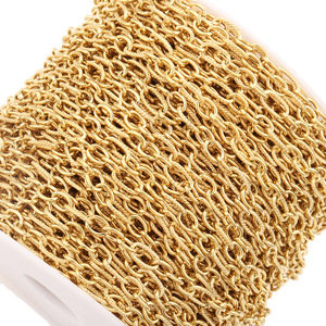Chaîne torsadée en acier inoxydable 3 en 1, longue, à maillons ronds, pour collier, bracelet ou chaîne de sac DIY - Product Image 4