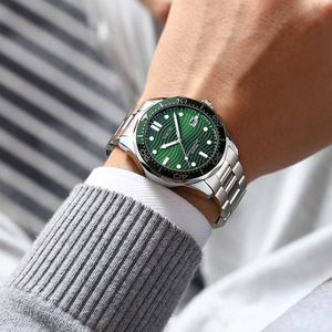 Drioshipping Logo personnalisable Montre à quartz de luxe pour hommes Bracelet classique en acier inoxydable de 18mm Style d'affaires antique à la mode - Product Image 5