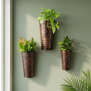 Modern Style <b>Wall</b> Hanging Flower Vase Factory Wholesale Classic Design Hammered Pot Copper Antique Balcony Decor Stainless Steel - Product Image 6