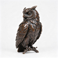 Sculptures de faune en bronze patiné à la main, animaux de la forêt et de la jungle variés : Cerf, Renard, Ours, Loup, Lapin, Écureuil, Hibou, Aigle – Présentation