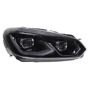 Phare modifié pour <span class=keywords><strong>Volkswagen</strong></span> <span class=keywords><strong>Golf</strong></span> 6, ensemble de phares modifiés, LED <span class=keywords><strong>bleu</strong></span>, feux de jour, clignotants LED, double lentille - Product Image 6