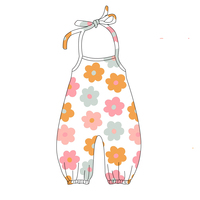 Nouvelle combinaison à lacets pour filles tissu doux imprimé personnalisé pour enfants barboteuse confortable pour bébés