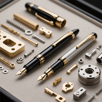 Accessoires de stylo plume personnalisés/plumes de stylo plume usinées à 5 axes/pièces de stylo plume moulées par injection transparentes