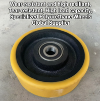 Roue de stabilisation longue durée de vie 125x50/54-25 mm pour chariot élévateur électrique/transpalette, référence 807270, pneu de support en polyuréthane PU