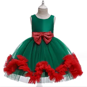 女の子のクリスマスイブニングドレスプリンセスドレス
