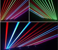 6-Köpfige RGB Vollfarbige Fat-Beam DJ Moving Head Laser Disco-Beleuchtung für Privathaushalte 500mW/1W DMX512 IP33
