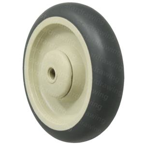 <span class=keywords><strong>Roues</strong></span> à rouleaux TPR en caoutchouc thermo plastique industriel S-S de 2 à 12 pouces - Product Image 3