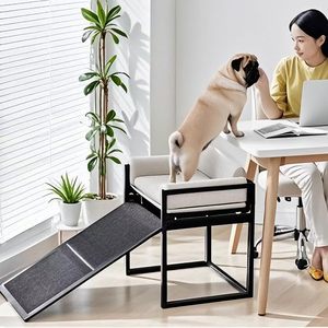 Cama Elevada para Perros ZMaker 2026 con Marco Metálico Personalizable, Rampa Plegable Antideslizante con Cojín - Product Image 4