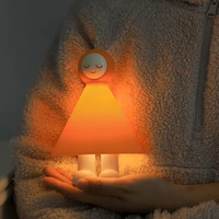 Petite lampe de camping LED rechargeable par USB, portable, style Little Rainman Anime, ambiance lumineuse chaude pour la décoration de chambre