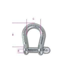 BETA - 080280118 ROBUR - Lifting BOW <b>shackles</b>, hot forged carbon steel, galvanized (multi-pack) ELEMENTS FOR FIXING - Product Image 2