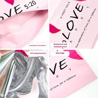 Sac d'emballage en forme de cœur pour bonbons de mariage LOVE 5:20 Texte Fermeture éclair supérieure Sac à main mignon pour la Saint-Valentin Sac cadeau pour le festival de Qixi
