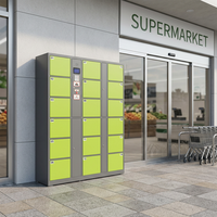 Armoire de rangement intelligente pour supermarché avec reconnaissance faciale du personnel, empreinte digitale et mot de passe