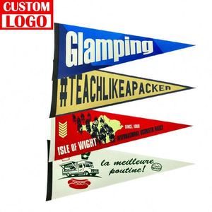Custom Advertising Felt Pennant Flag Promotion Custom Felt <b>Mini</b> Pennant - Product Image 1