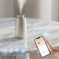 Diffuseur d'arômes portable en métal sans eau à air froid, contrôlé par application, avec lumière d'ambiance, Type-C, pour voiture et maison, pour huiles parfumées