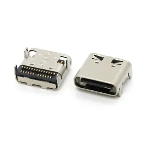 듀얼 USB C 암 커넥터 USB 3.1 24 핀 타입 C 암 PCB 커넥터