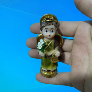 Figura de Resina de San Antonio Arcángel, Serie de Figuras de Santos de Dibujos Animados, Adorno Católico, Regalo de Bautismo, Decoración Cristiana - Product Image 6