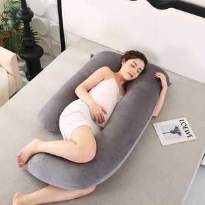 Almohada de embarazo de maternidad de terciopelo de cristal esponjoso en forma de U Soporte corporal cómodo <span class=keywords><strong>para</strong></span> mujeres <span class=keywords><strong>embarazadas</strong></span> <span class=keywords><strong>para</strong></span> sala de estar - Product Image 1