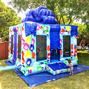 Castillo inflable con forma de caja de regalo para niños, brincolín comercial para fiestas. - Product Image 1