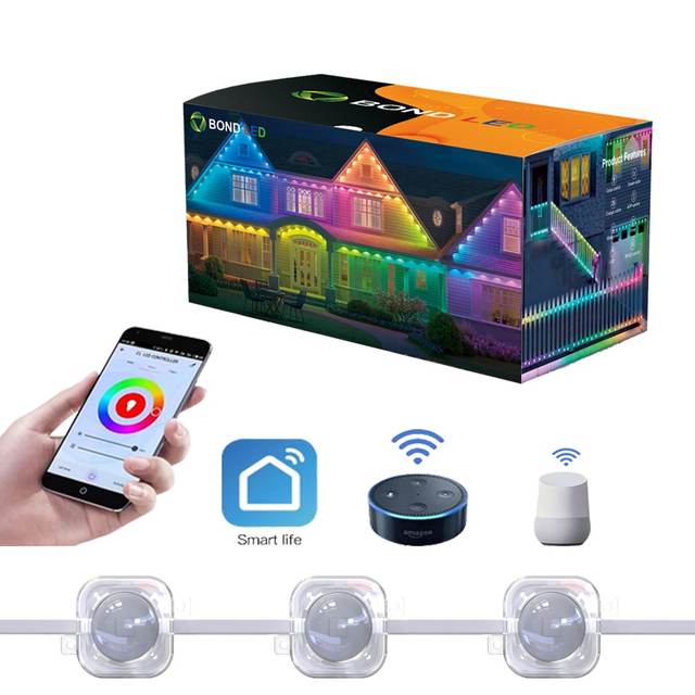 New Smart Lighting Christmas Amusement Rgbic Led Permanent Outdoor Rgb Spot String Light 12V 24V