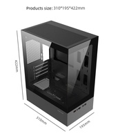 Boîtiers PC de jeu AntarcChill en gros, boîtiers de jeu de taille moyenne, micro ATX, boîtiers de bureau pour joueurs, châssis d'ordinateur en verre trempé