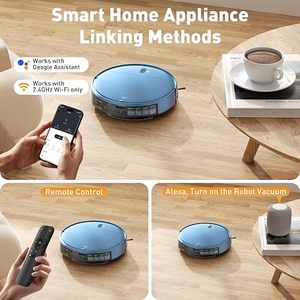 Robot Vacuum Mop Smart Robotic <b>Cleaner</b> APP/Remote/Voice Control Scheduled Cleaning Slim Body Self-Charging Pet <b>Hair</b> 2-in-1 Vacuu - Product Image 6