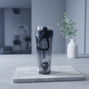 Bouteille shaker de protéines vide en plastique sans BPA, personnalisable avec logo, pour la gym, le fitness et le sport, avec paillettes, vente en gros - Product Image 1