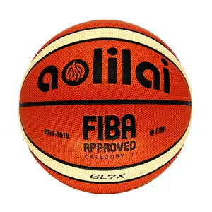 Pemasok Tiongkok Bola Basket Aolilai Basket GL7X Ukuran 7 "PU Kulit Bola Basket