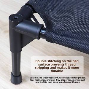 Lit surélevé pour chat de style militaire, amovible et lavable, avec cadre en alliage solide, emballage en boîte, adapté à toutes les saisons, taille S pour chats et chiens - Product Image 4