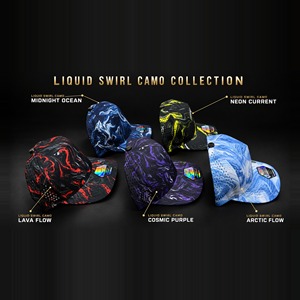 Gorra de Golf con Estampado Digital Impermeable de Camuflaje Morado, 5 Paneles, Perforada con Láser, Transpirable, Visera Curva para Hombres y Mujeres - Product Image 1