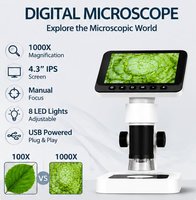 High Quality Educational 1080p Lithium Battery Children's Microscope Scientific Kids Exploration Stem Toy 2 One Digital