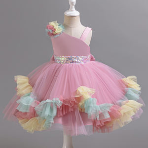 Vêtements pour enfants filles été bébé soirée anniversaire <span class=keywords><strong>arc</strong></span>-en-ciel princesse nouvelle fille robe pour la fête - Product Image 4